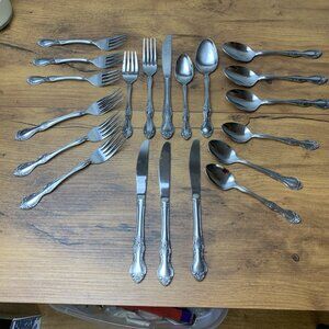 20 Pc Rebacraft Candace-Andrea (4) 5-pc Table Setting Reed & Barton Stainless Ja